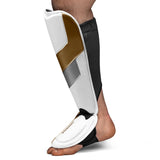 Hayabusa T3 Full-Back Shin Guards - White / Gold