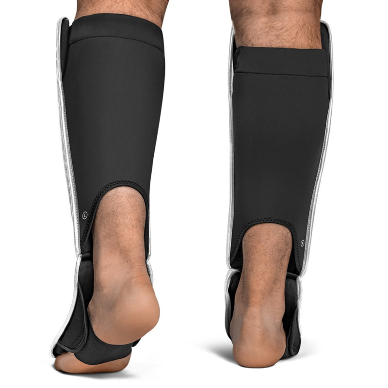 Hayabusa T3 Full-Back Shin Guards - White / Gold