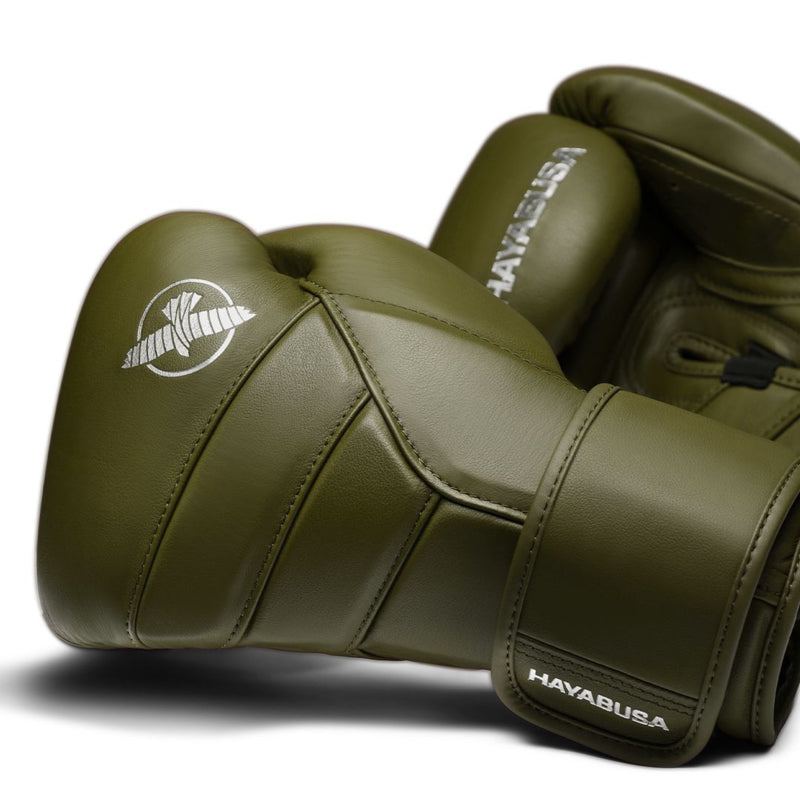 Hayabusa T3 Kanpeki Boxing Gloves - Leather - Olive Green