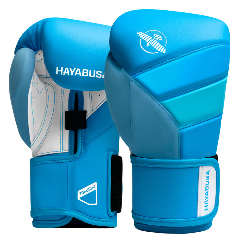 Hayabusa T3 Neon Boxing Gloves - Neon Blue