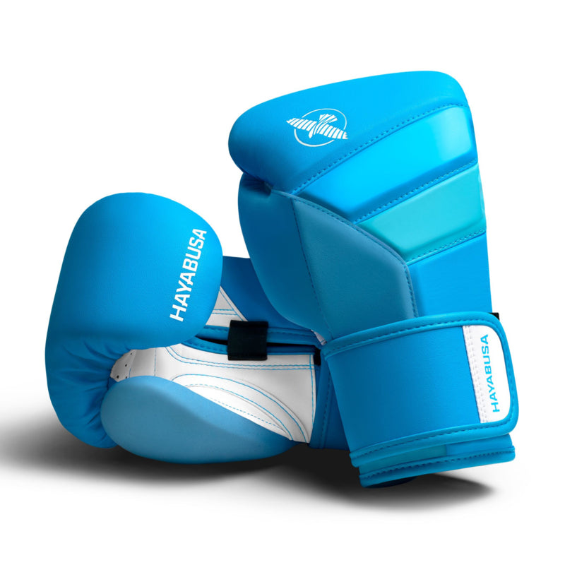 Hayabusa T3 Neon Boxing Gloves - Neon Blue