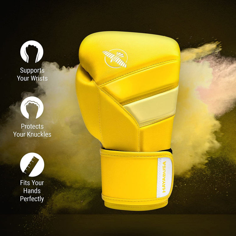 Hayabusa T3 Neon Boxing Gloves - Neon Yellow