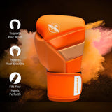 Hayabusa T3 Neon Boxing Gloves - Neon Orange