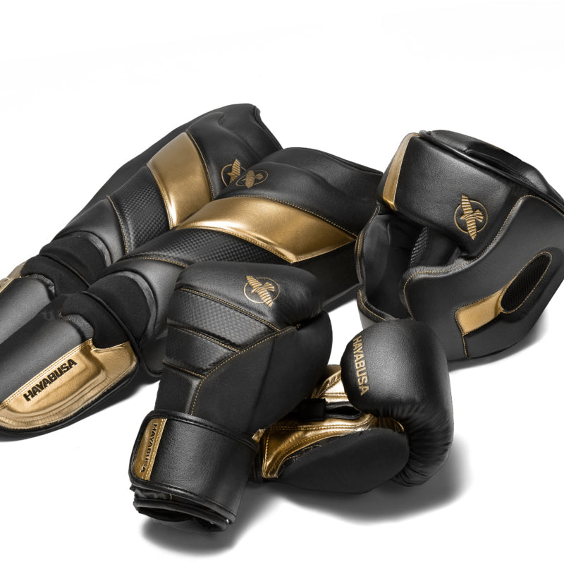 Hayabusa T3 Striking Scheenbeschermers - Zwart / Goud