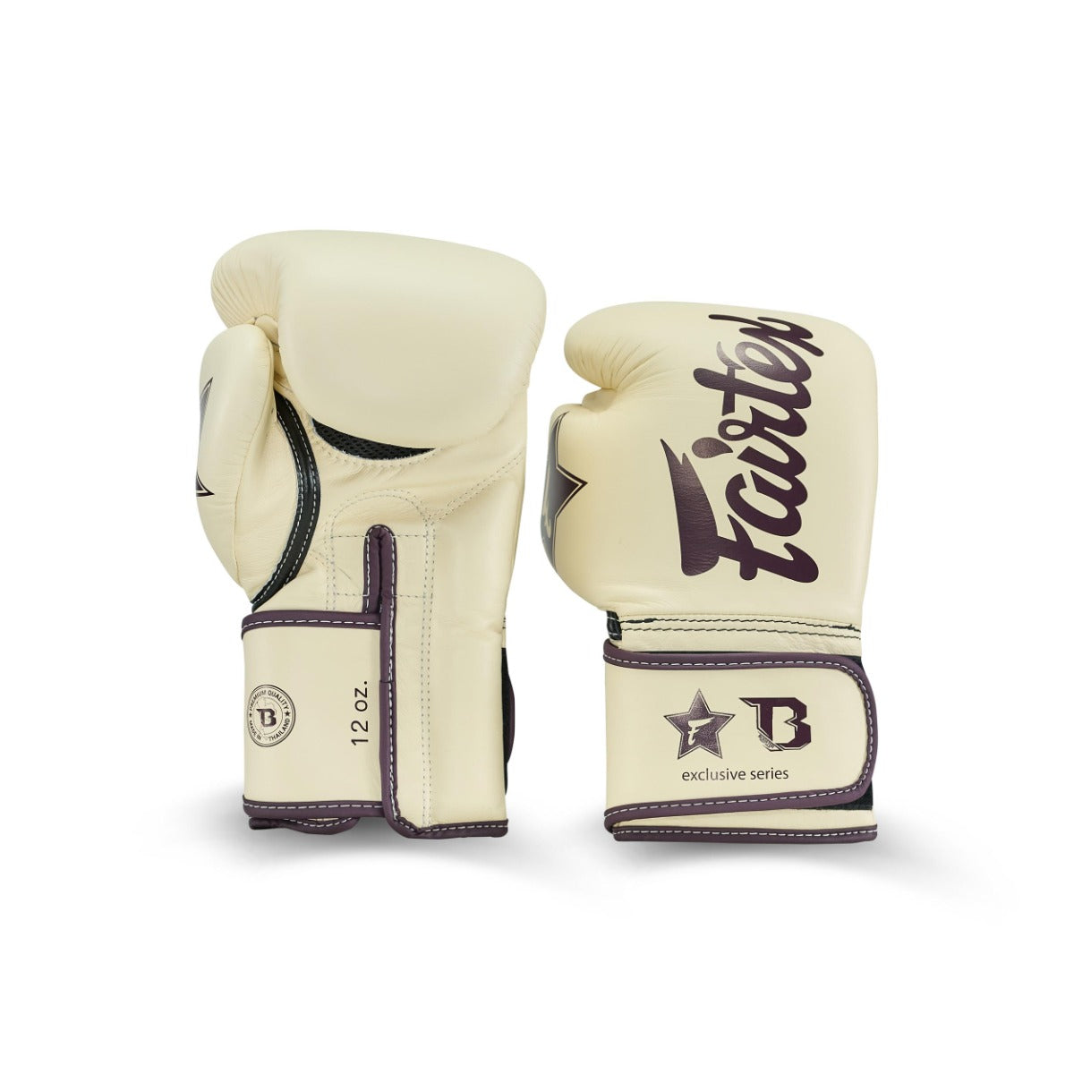 Booster X Fairtex Bokshandschoenen - BG V2 - Echt leer - Beige / Donkerrood