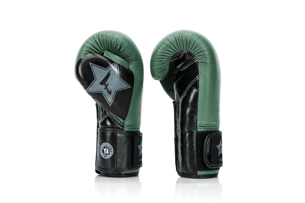 Booster X Fairtex Bokshandschoenen - BG V2 - Echt leer - Donkergroen / Zwart