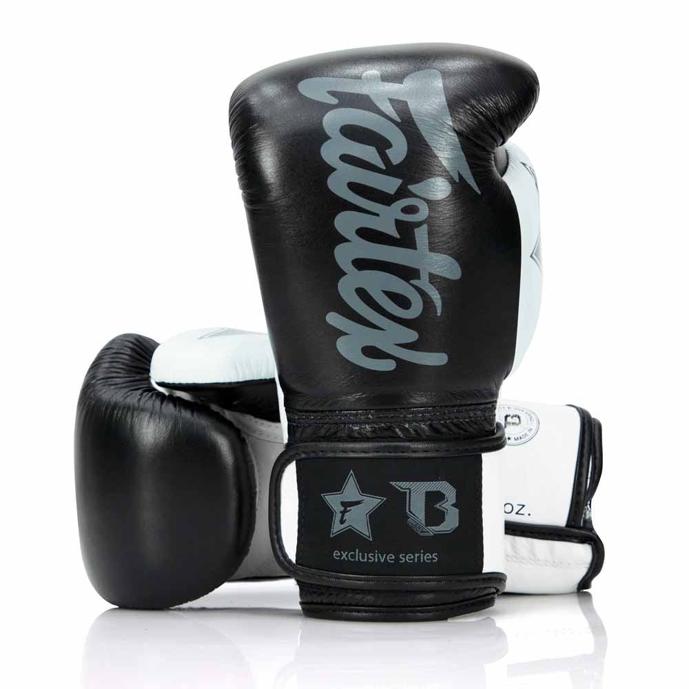 Fairtex X Booster Bokshandschoenen - FXB BG V2 - Echt leer - Zwart/Wit