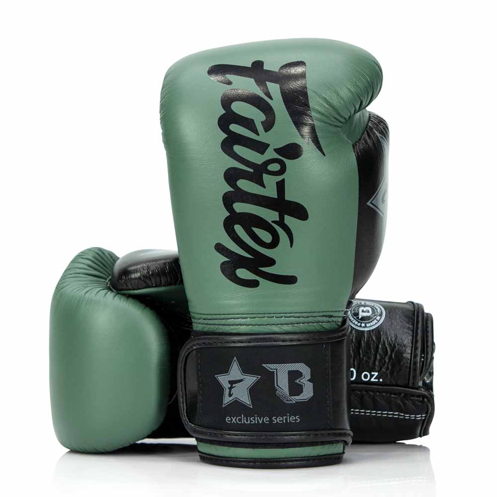Booster X Fairtex Bokshandschoenen - BG V2 - Echt leer - Donkergroen / Zwart