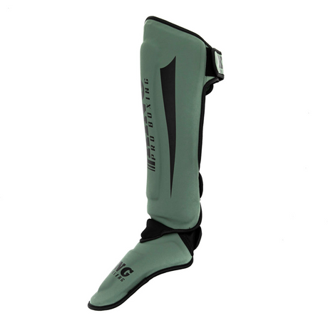 King Pro Boxing Revo Kickboxing Shin Guards - Olive Green