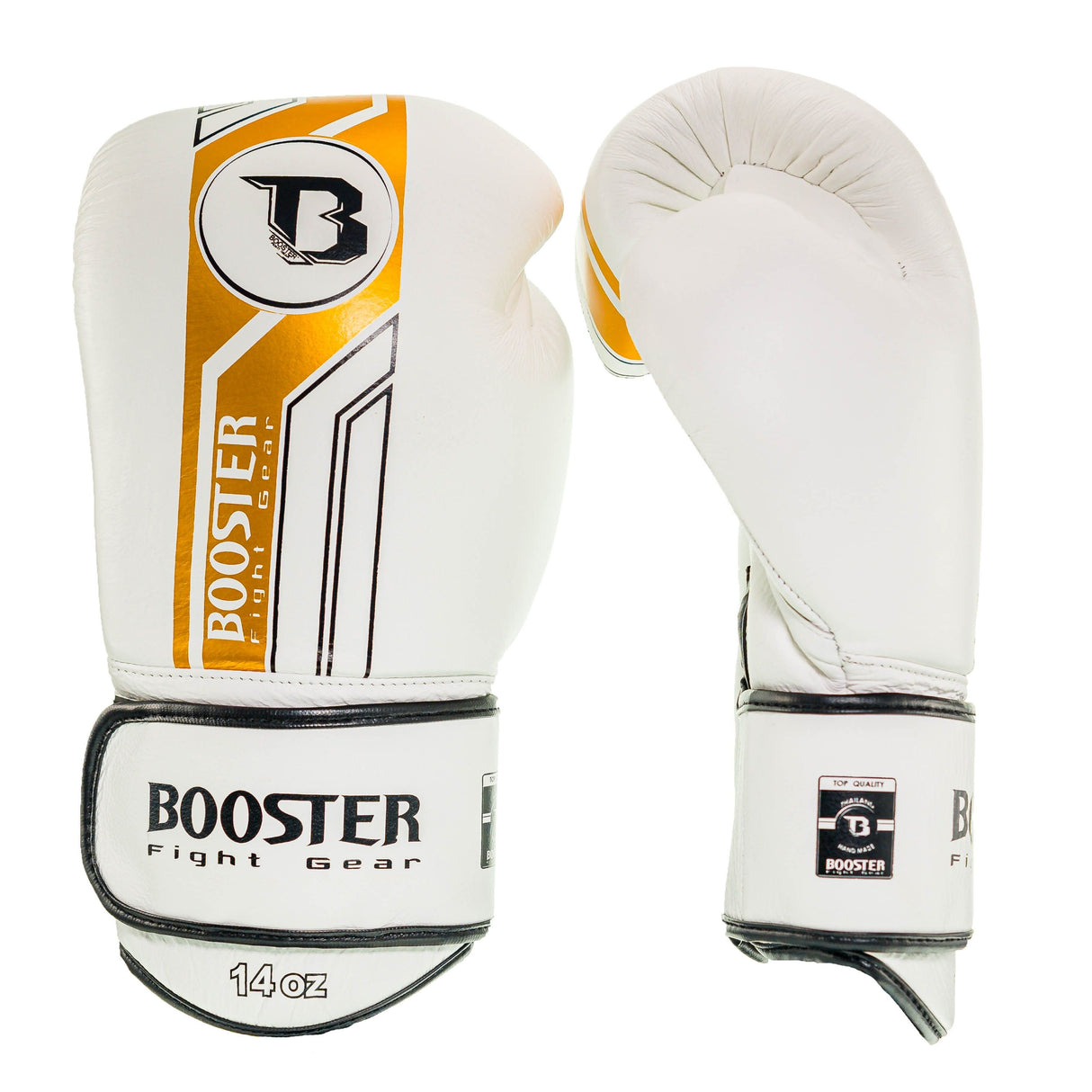 Booster Pro Range BGL V9 Bokshandschoenen - Echt Leer - wit/goud