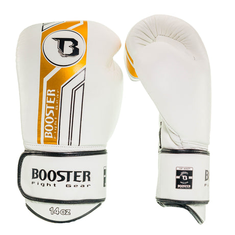 Booster Pro Range BGL V9 Bokshandschoenen - Echt Leer - wit/goud