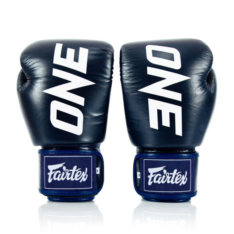 ONE Championship x Fairtex Boxing Gloves - Leather - Blue