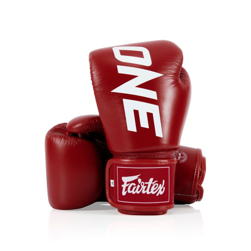 ONE Championship x Fairtex Boxing Gloves - Leather - Red