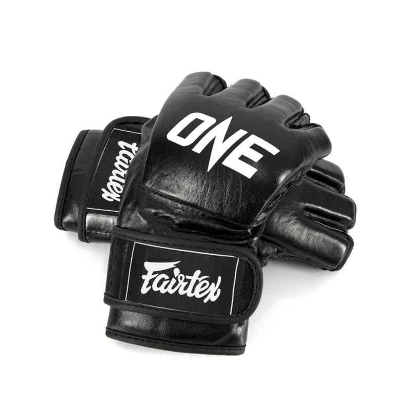 ONE X Fairtex FGV12ONE Grappling Handschoenen - Leer - Zwart