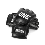 ONE X Fairtex FGV12ONE Grappling Handschoenen - Leer - Zwart