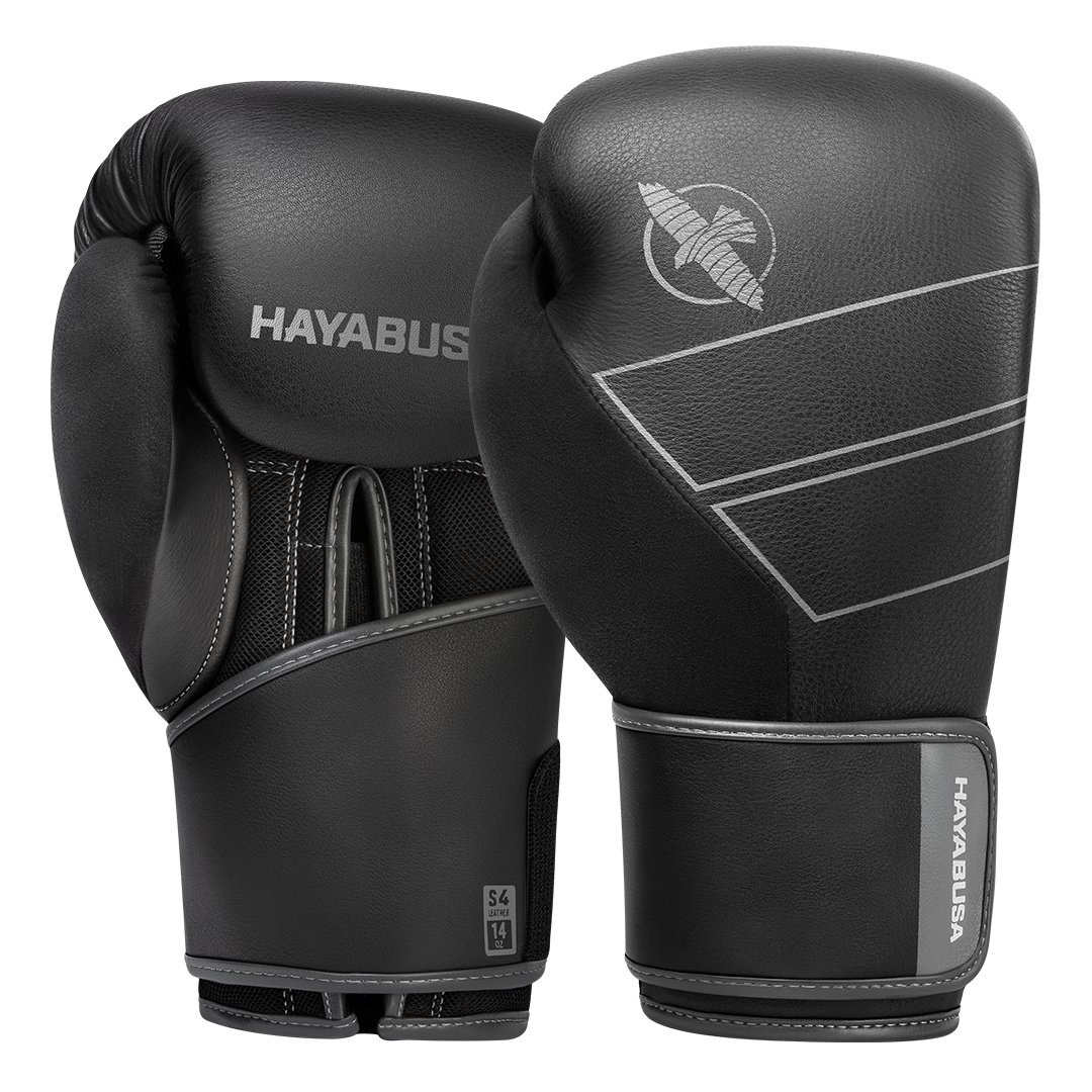 Hayabusa S4 Boxing Gloves - Genuine Leather - Black
