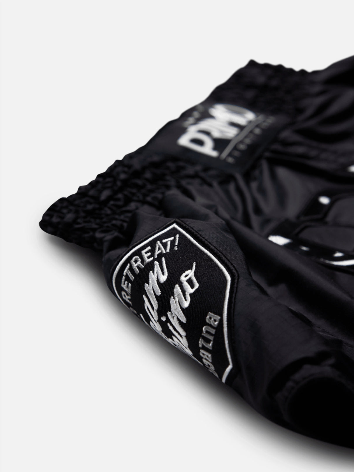 Primo Muay Thai Shorts - Super Nylon - Black Panther II - Schwarz