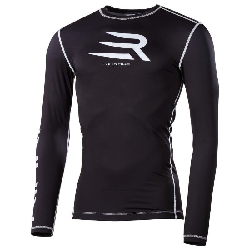 Rinkage Basic Long Sleeve Rashguard - Black