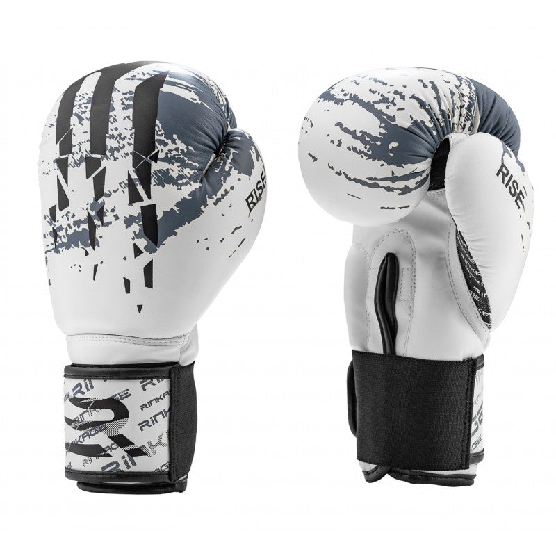 Rinkage Rise Boxing Gloves for Kids - White/Grey