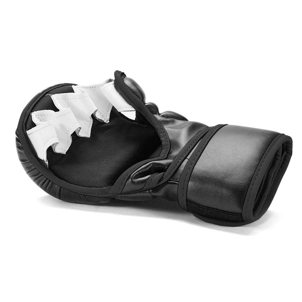 Sanabul Essential 7 oz MMA Hybrid Sparring Gloves - Black, Silver