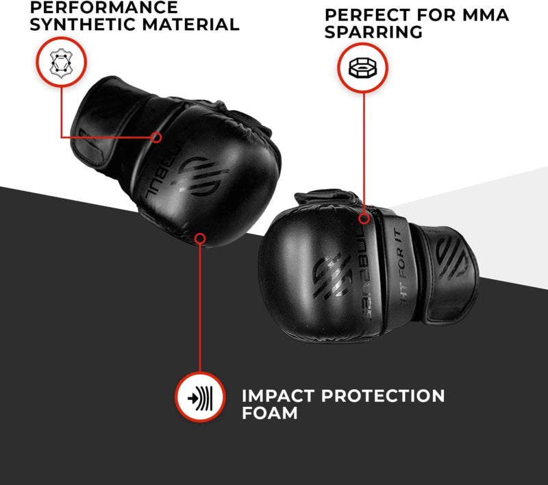 Sanabul Essential 7 oz MMA Hybride Sparringhandschoenen - Zwart