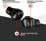 Sanabul Essential 7 oz MMA Hybride Sparringhandschoenen - Zwart