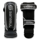 Sanabul Essential Hook and Loop Shin Guards - Black, Silver