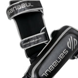 Sanabul Essential Hook and Loop Shin Guards - Black, Silver