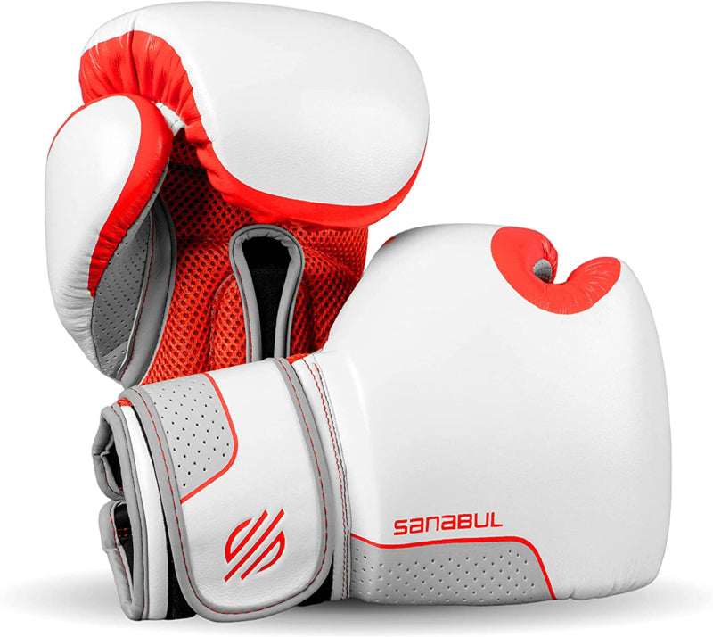 Casque De Boxe Sanabul Cuir Noir/rouge – Taille S/M – Occasion