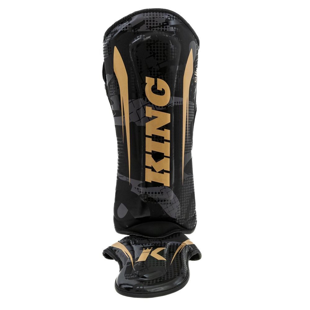 King Pro Boxing - Scheenbeschermers - Shogun - Zwart/goud