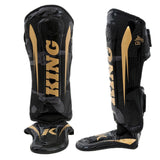 King Pro Boxing - Scheenbeschermers - Shogun - Zwart/goud
