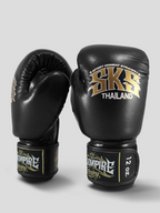 SKS Empire Muay Thai Boxing Gloves - Genuine Leather - Black / Gold