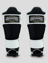 SKS Empire Scheenbeschermers - Sak Yant - Echt Leer - Wit / Zwart