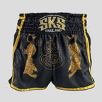 SKS Muay Thai Shorts Sakyant “Tiger” - Black / Gold