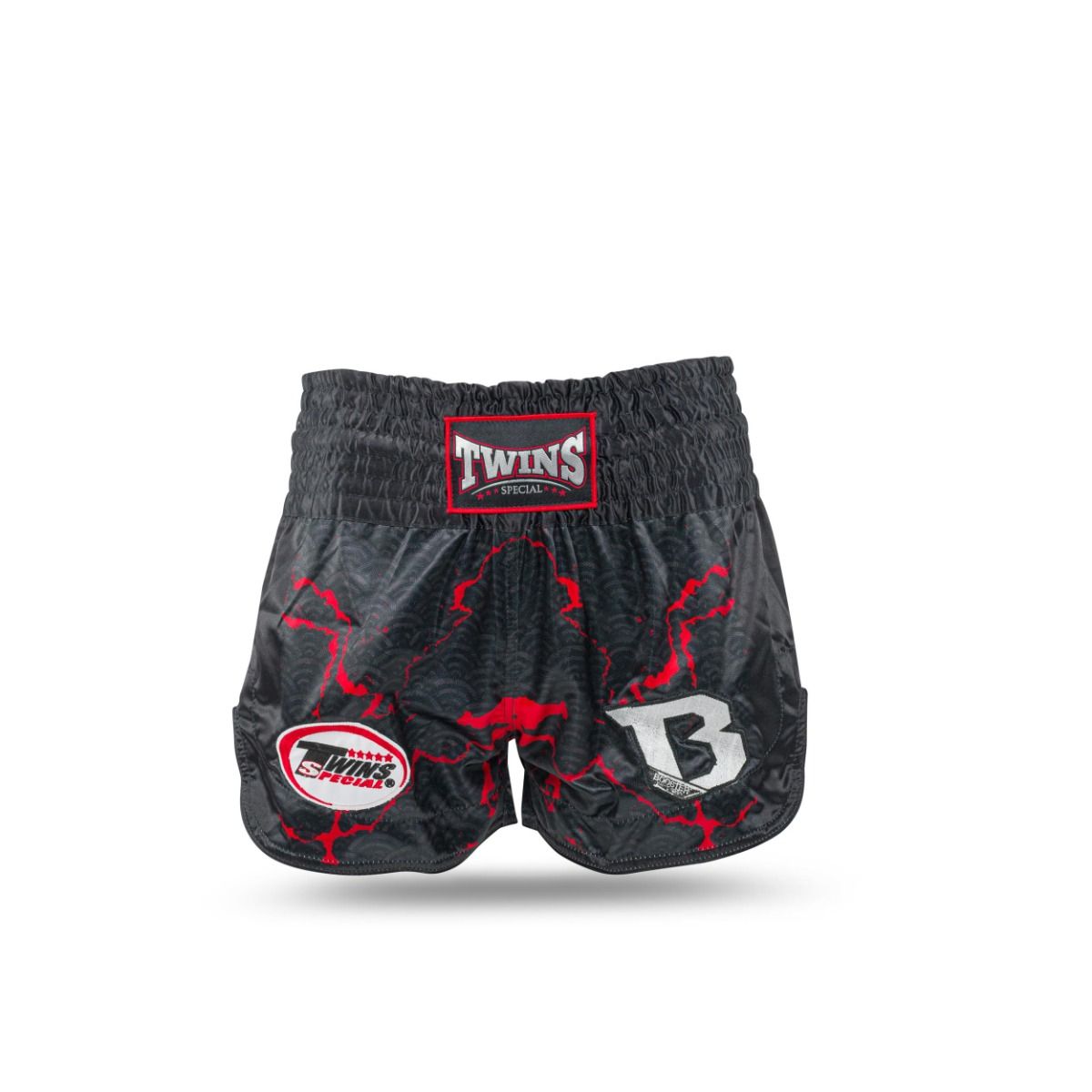 Twins Special x Booster TBT 7 Muay Thai Shorts - black / red