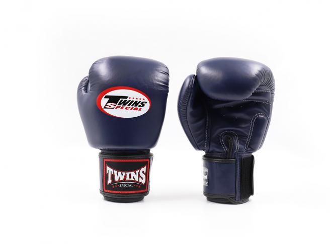 Twins Special BGVL 3 Boxing Gloves - Genuine Leather - Dark Blue