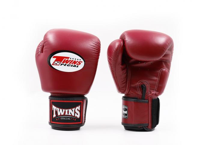 Twins Special BGVL 3 Boxing Gloves - Genuine Leather - Maroon - Burgundy
