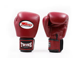 Twins Special BGVL 3 Boxing Gloves - Genuine Leather - Maroon - Burgundy