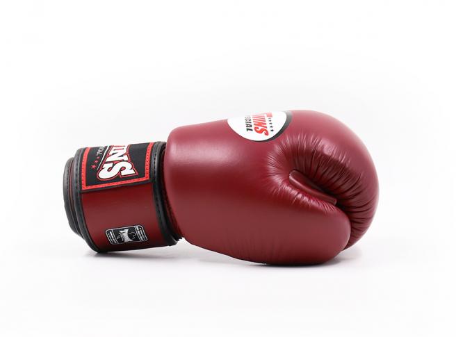 Twins Special BGVL 3 Boxing Gloves - Genuine Leather - Maroon - Burgundy
