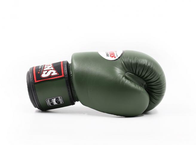 Twins Special BGVL 3 Boxing Gloves - Genuine Leather - Olive Green
