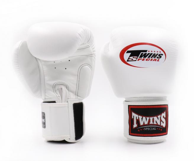 Twins Special BGVL 3 Boxing Gloves - Genuine Leather - White