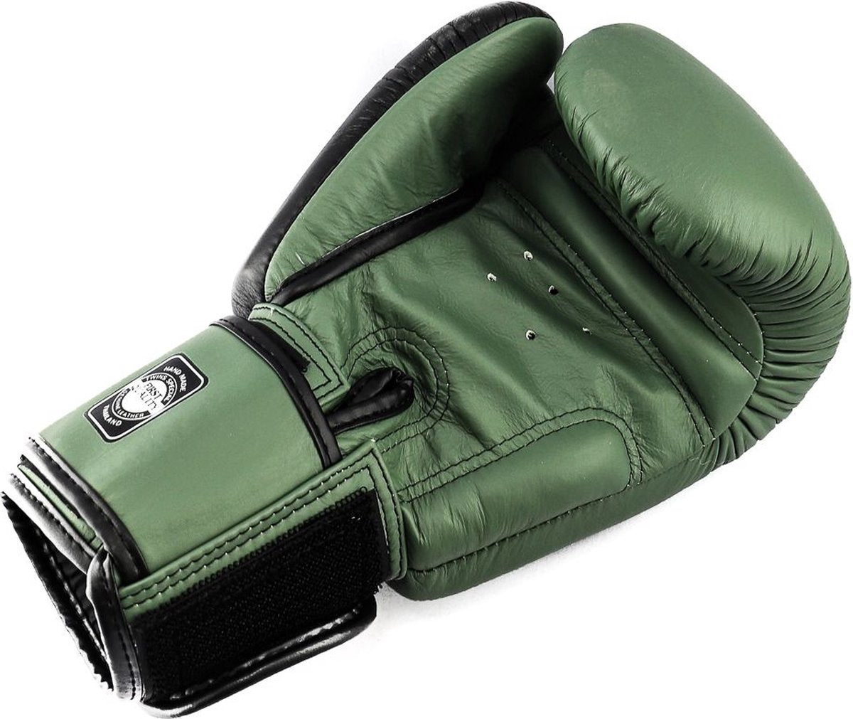Twins Special BGVL 8 Boxing Gloves - Genuine Leather - Green / Black