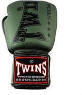 Twins Special BGVL 8 Boxing Gloves - Genuine Leather - Green / Black