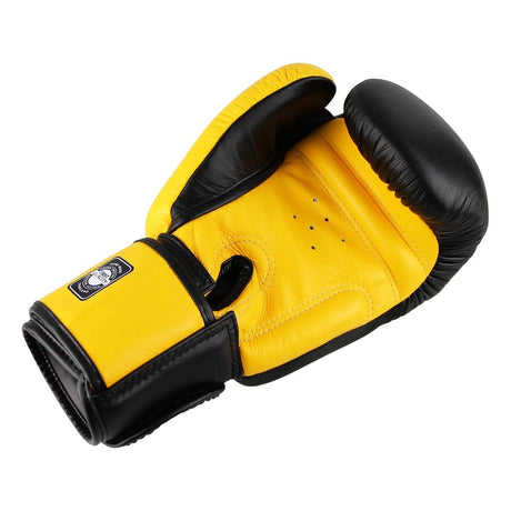 Twins Special BGVL 3 Bokshandschoenen - Echt Leer - Zwart / Geel