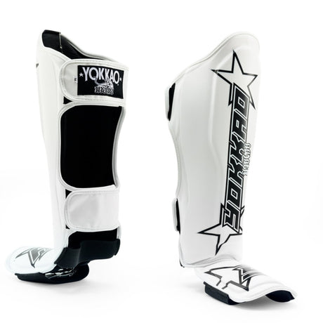 Yokkao Institution Shin Guards - Microfiber - White
