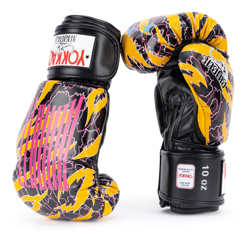 Yokkao - Limited Edition - Animalier Boxhandschuhe - Echtes Leder - Schwarz