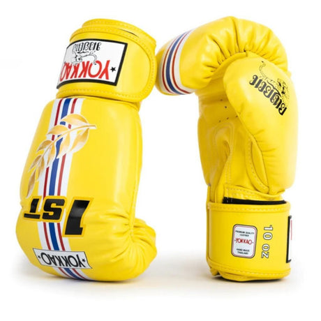 Yokkao - Limited Edition - First At The Race Bokshandschoenen - Echt Leer - Geel