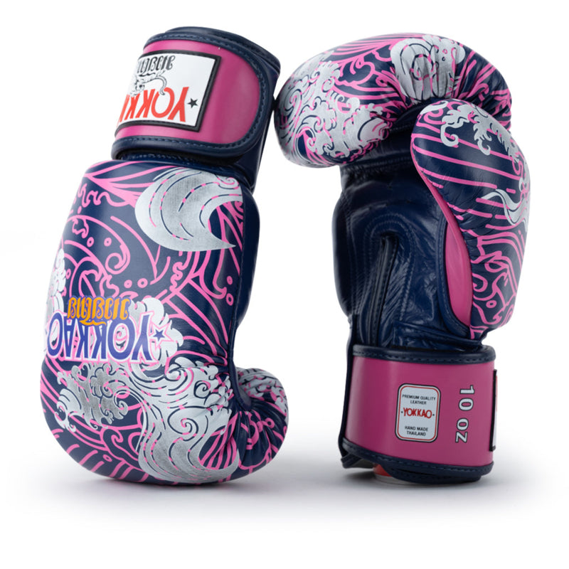 Yokkao - Limited Edition - Hawaii Boxhandschuhe - Echt Leder - Blue Depths