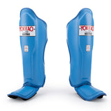 Yokkao Matrix Shin Guards - Leather - Blue Nobility