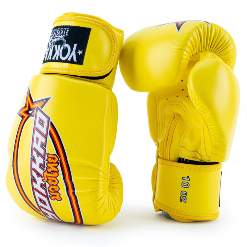 Yokkao Vertikale Boxhandschuhe - Mikrofaser Leder - Gelb